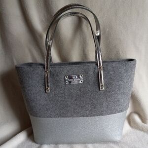 Kate Spade Gray Wool Handbag Large